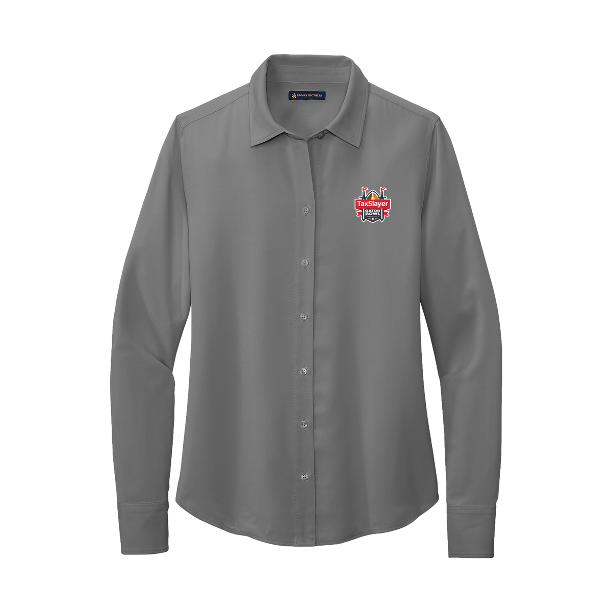 TaxSlayer- Brooks Brothers® Women’s Full-Button Satin Blouse