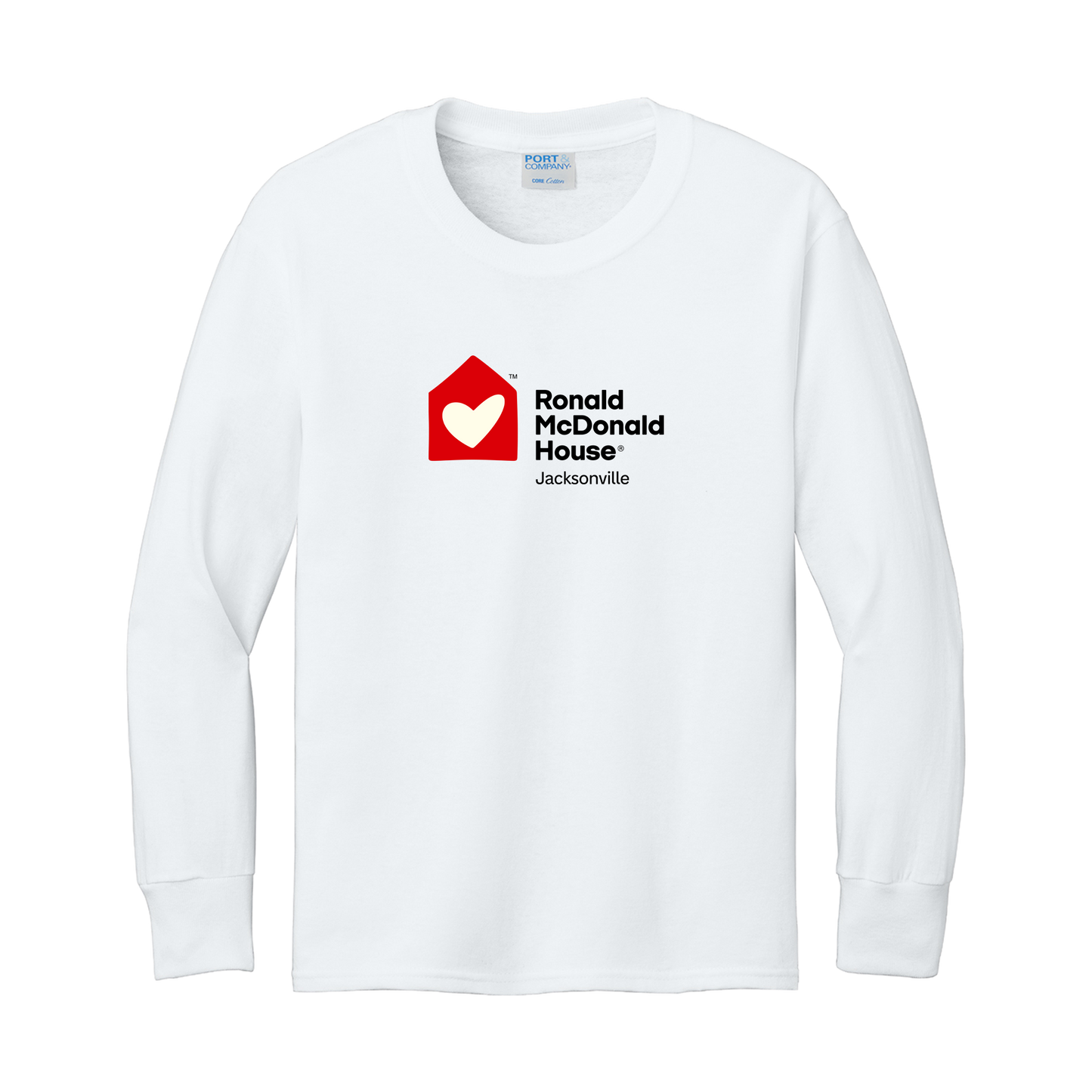 Ronald McDonald House Jacksonville - Port & Co® Youth Long Sleeve Core Cotton Tee