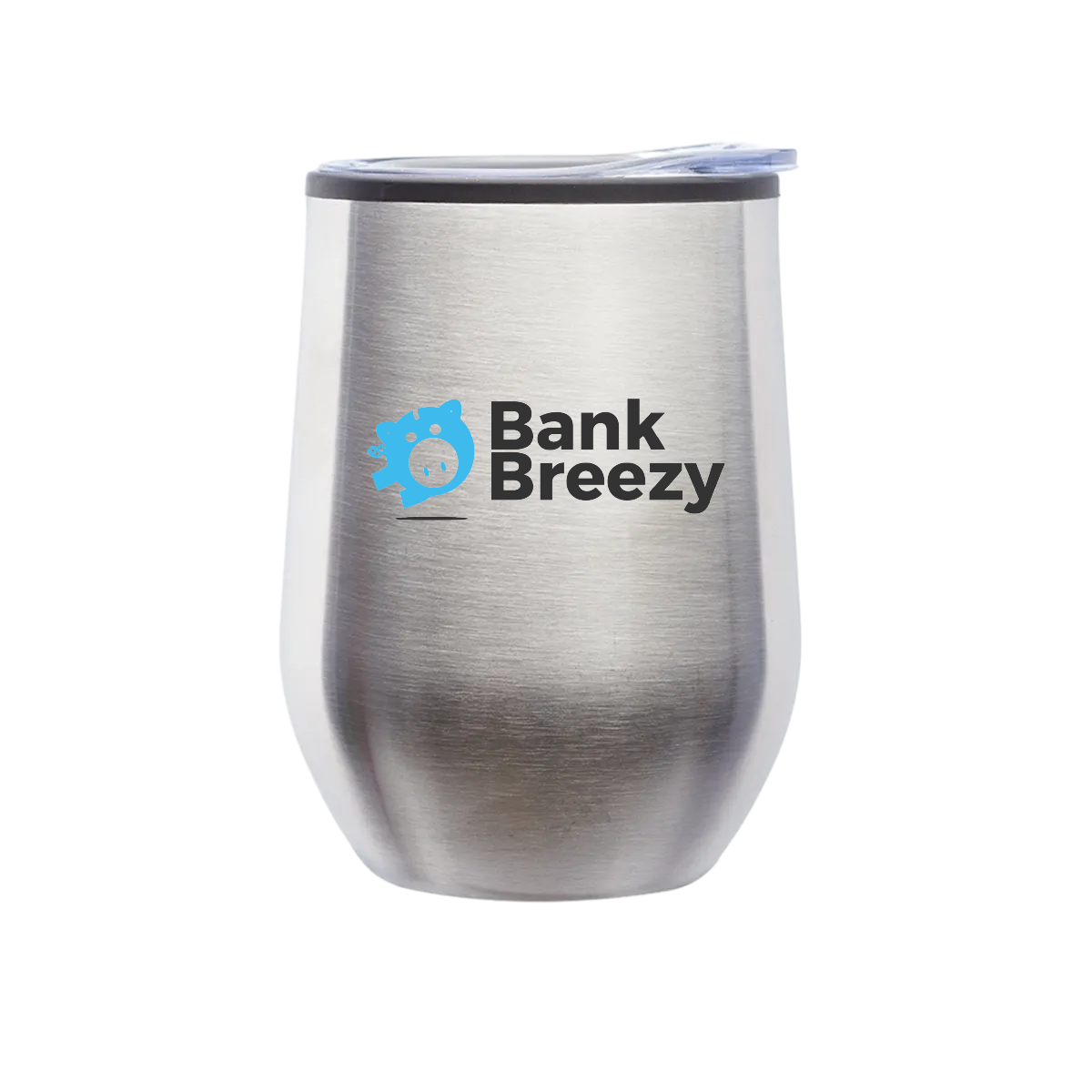 Bank Breezy - 12 oz. Shelby Stemless Wine Glass with lid