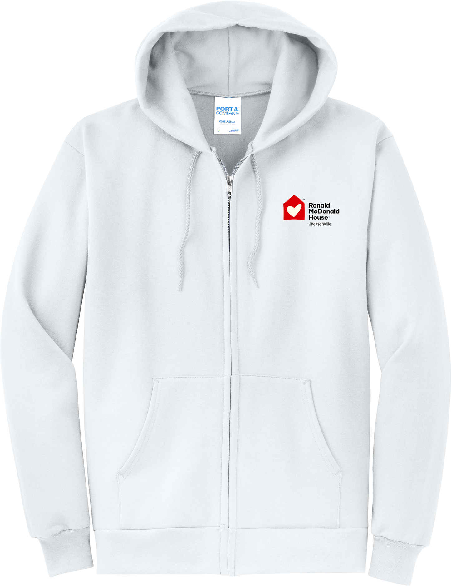 Ronald McDonald House Jacksonville - Port & Co® Core Fleece Full-Zip Hooded Sweatshirt