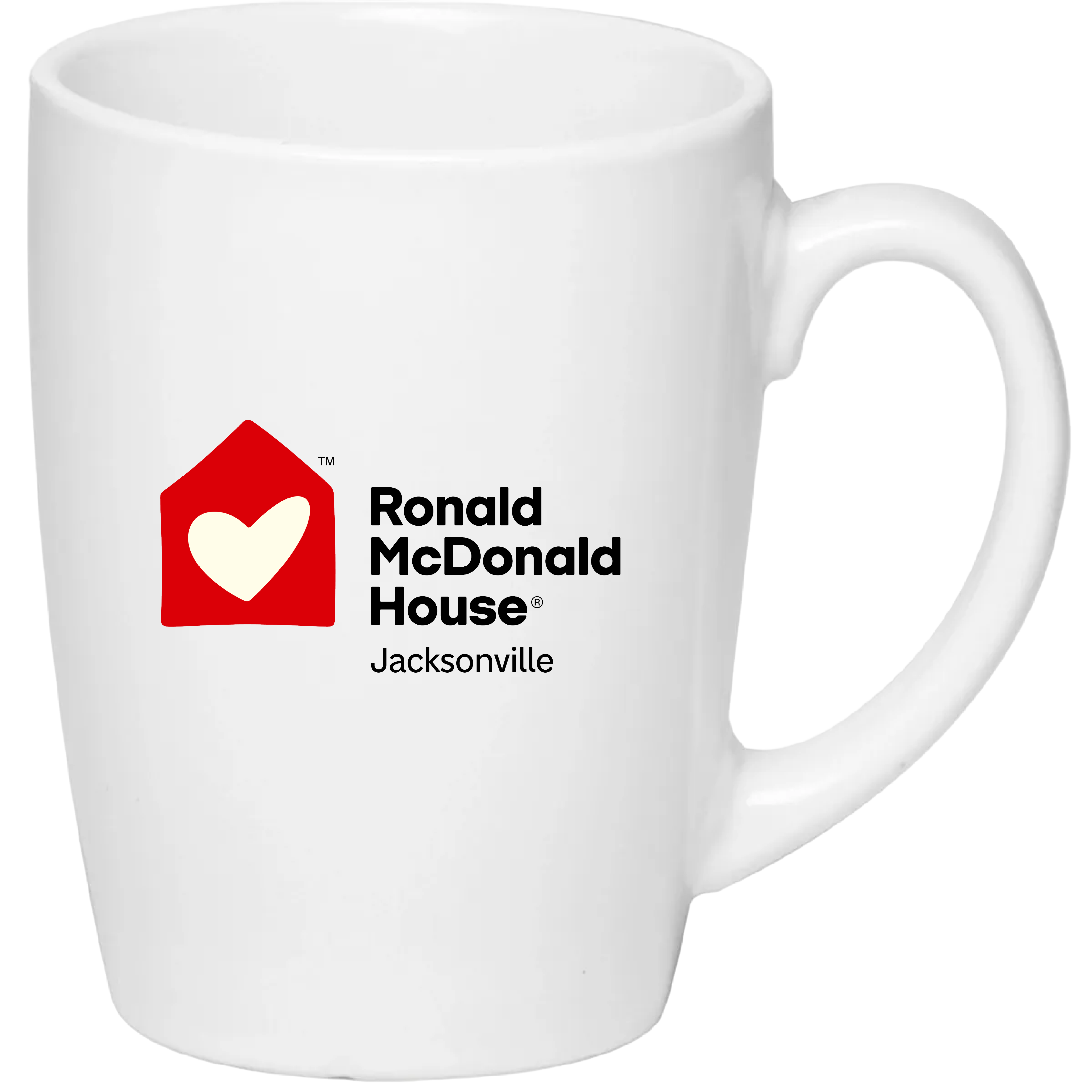 Ronald McDonald House Jacksonville - 12 oz. Curved Java Custom Coffee Mug