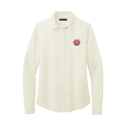 TaxSlayer- Brooks Brothers® Women’s Full-Button Satin Blouse
