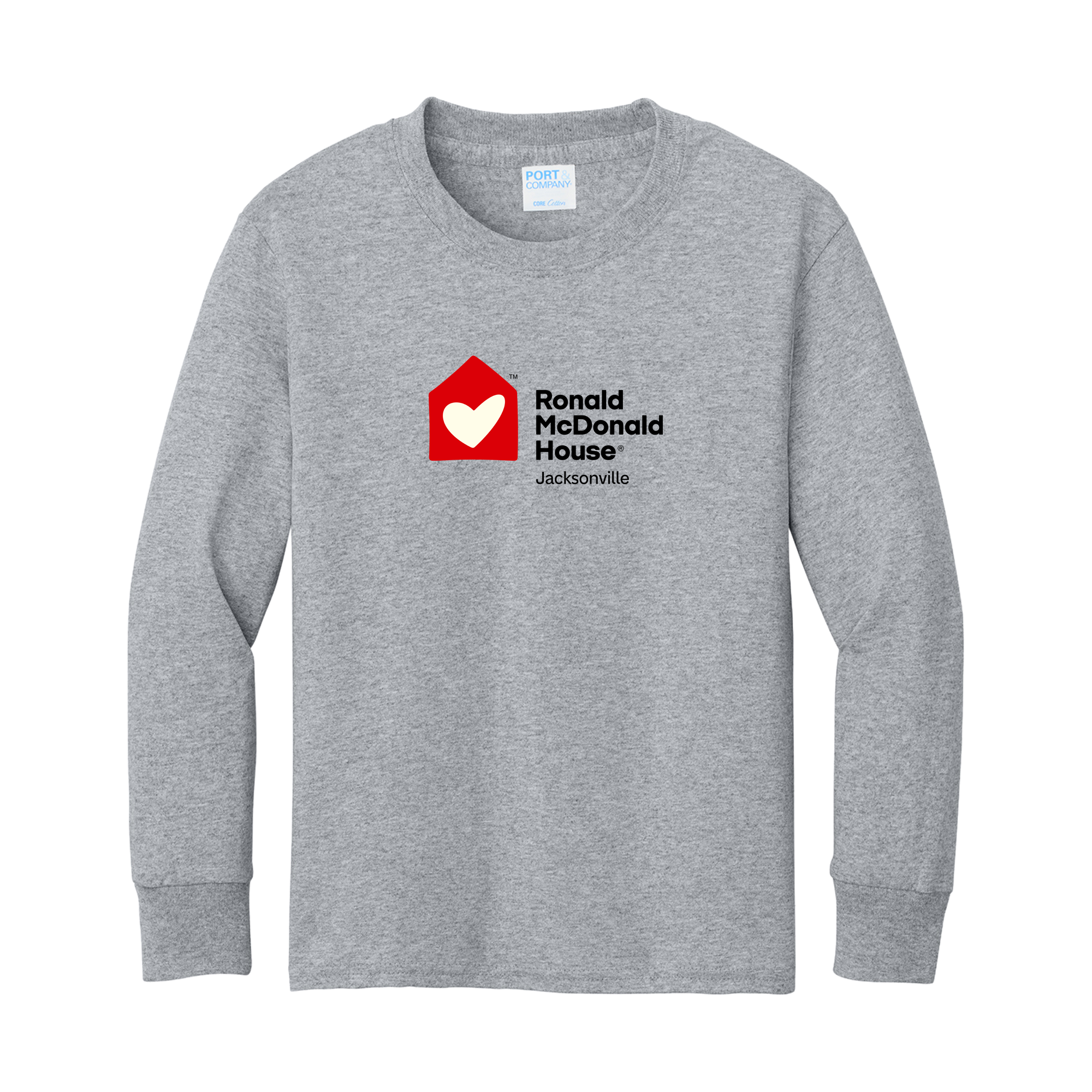 Ronald McDonald House Jacksonville - Port & Co® Youth Long Sleeve Core Cotton Tee