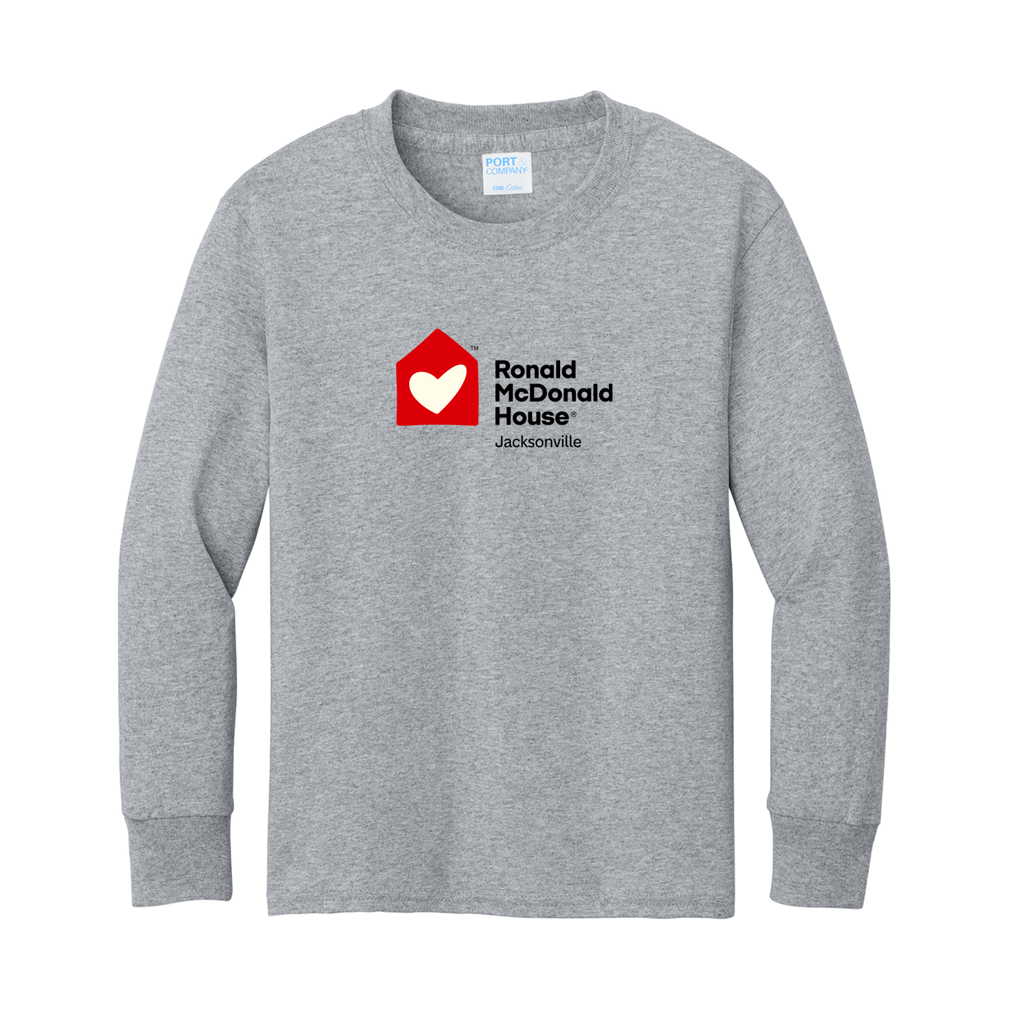 Ronald McDonald House Jacksonville - Port & Co® Youth Long Sleeve Core Cotton Tee