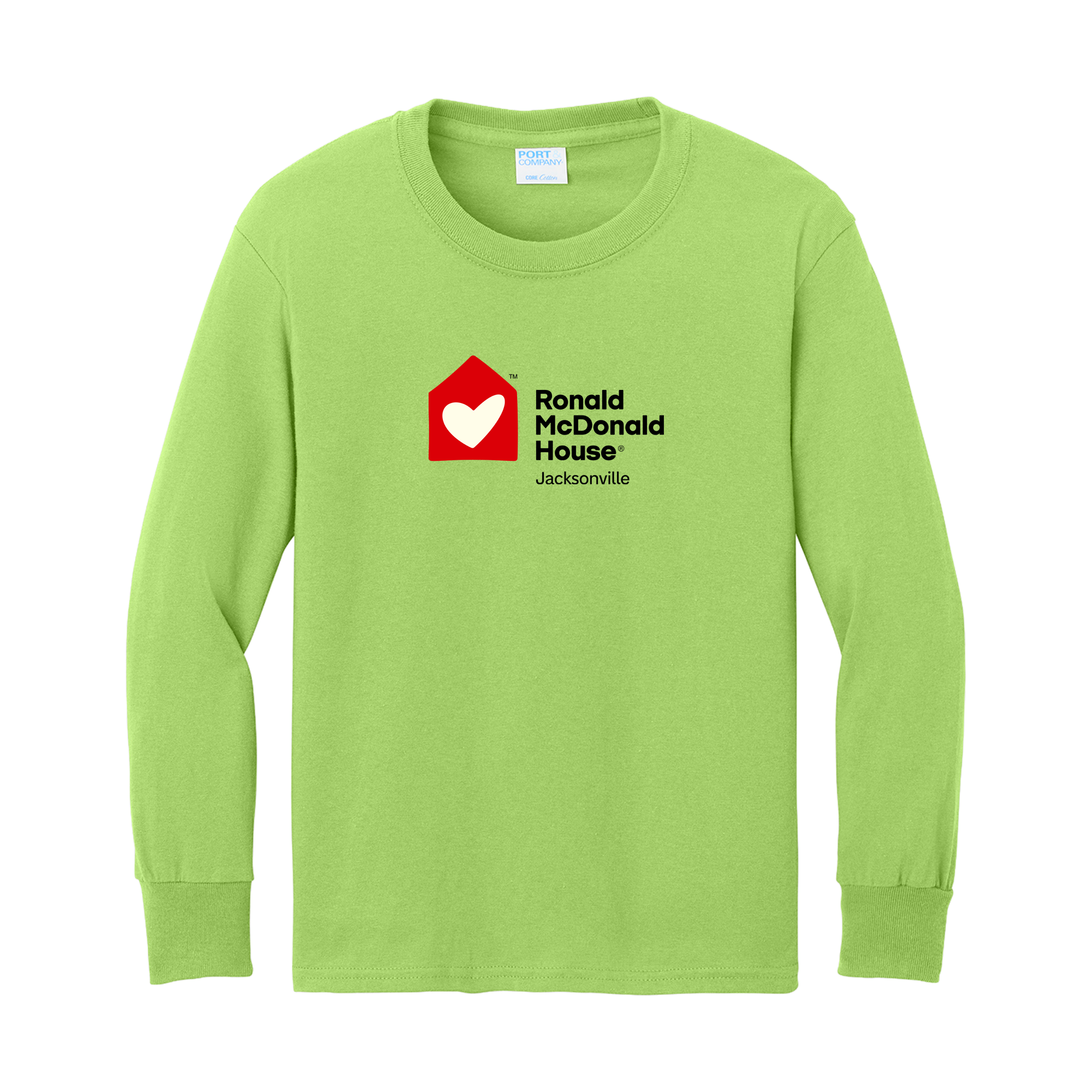 Ronald McDonald House Jacksonville - Port & Co® Youth Long Sleeve Core Cotton Tee