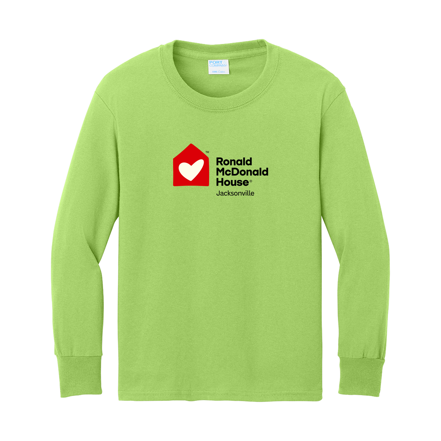 Ronald McDonald House Jacksonville - Port & Co® Youth Long Sleeve Core Cotton Tee