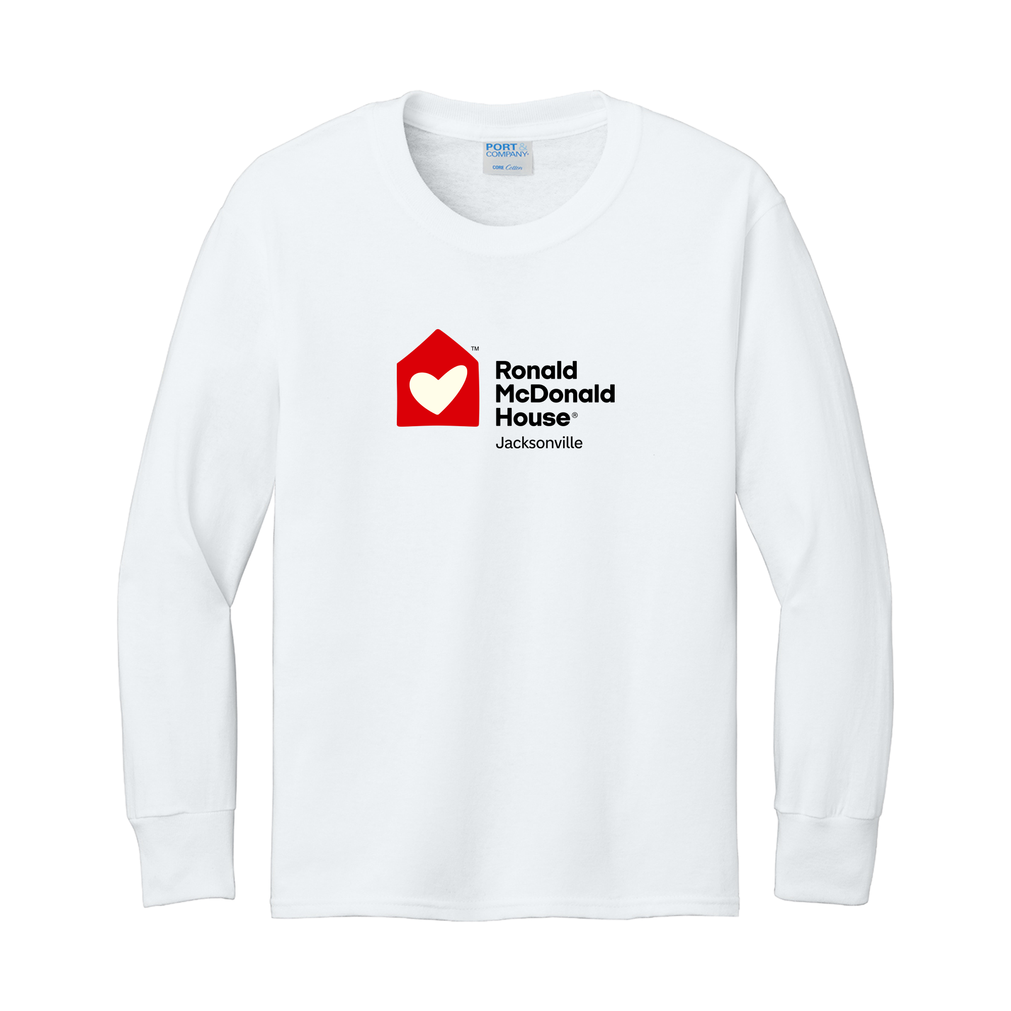 Ronald McDonald House Jacksonville - Port & Co® Youth Long Sleeve Core Cotton Tee