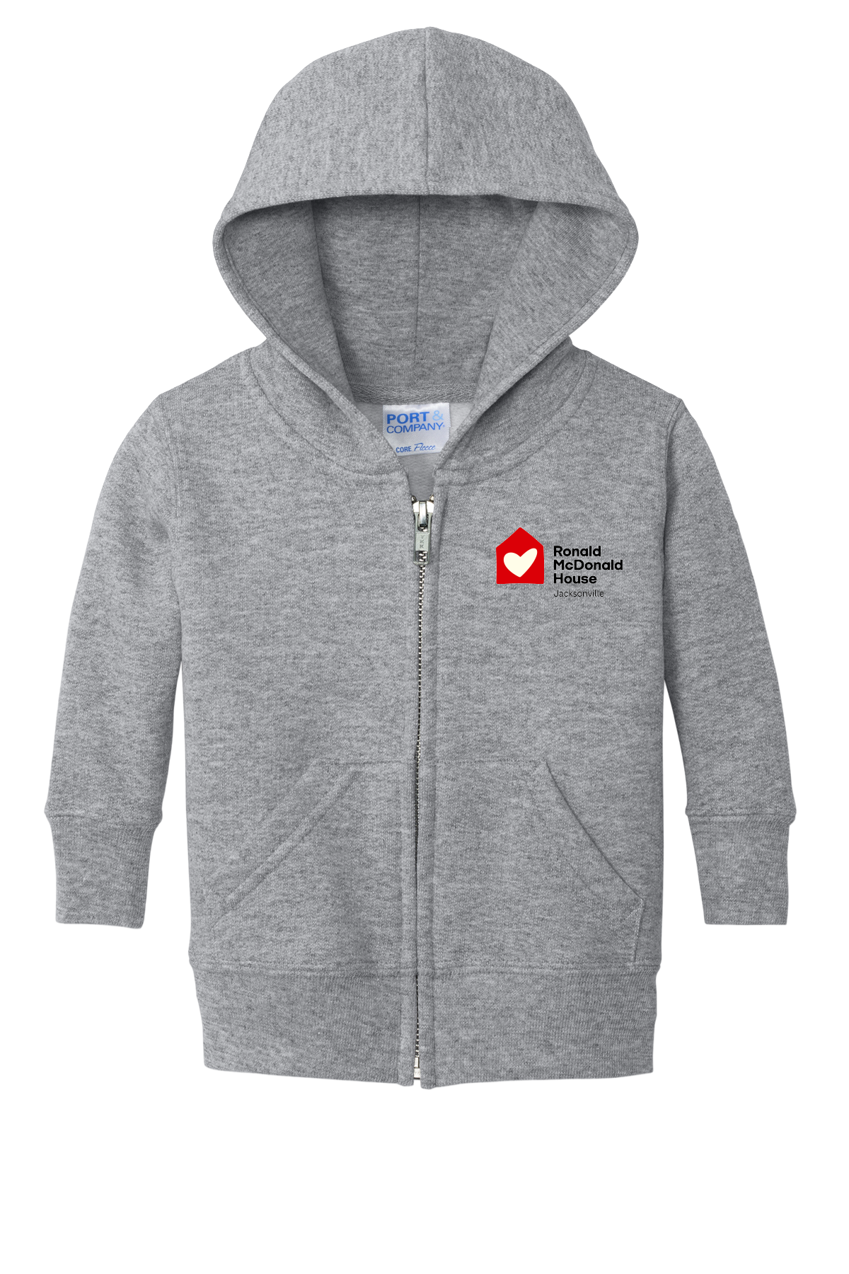 Ronald McDonald House Jacksonville - Port & Co® Infant Core Fleece Full-Zip Hooded Sweatshirt