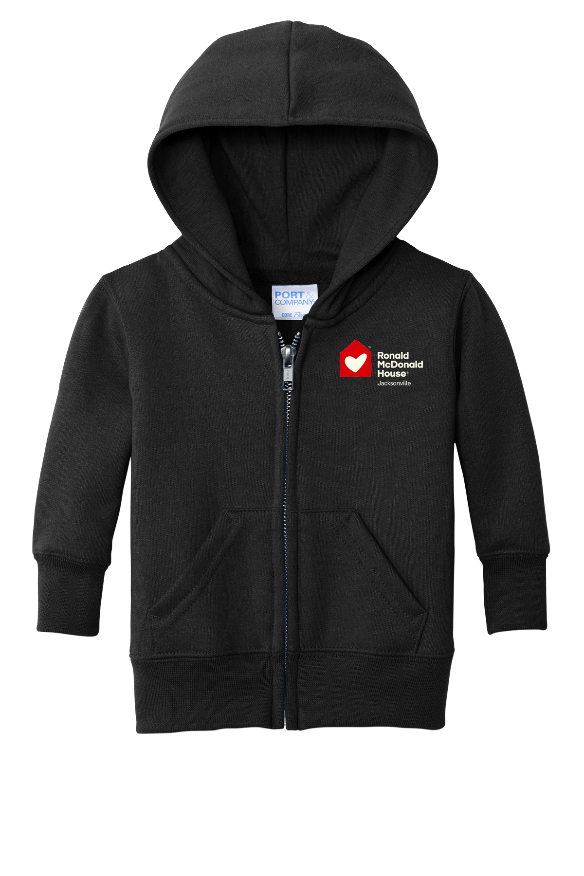 Ronald McDonald House Jacksonville - Port & Co® Infant Core Fleece Full-Zip Hooded Sweatshirt