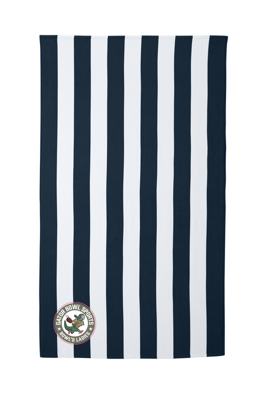 Bowl'd Ladies- Port Authority Cabana Stripe Beach Towel