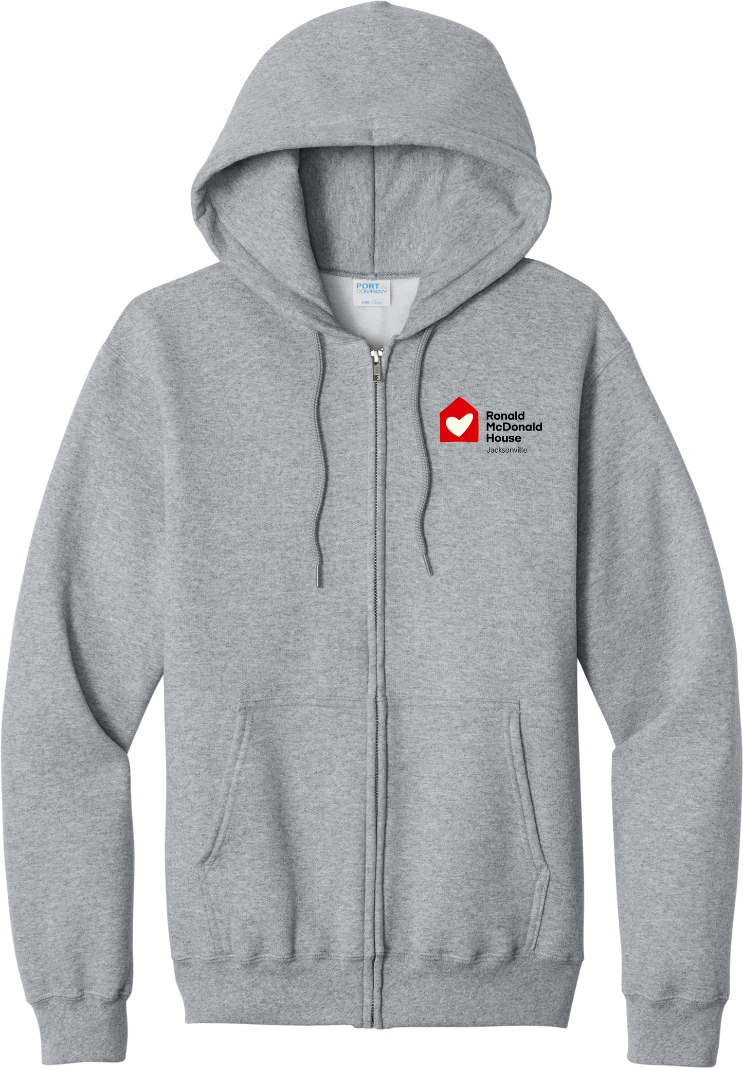 Ronald McDonald House Jacksonville - Port & Co® Core Fleece Full-Zip Hooded Sweatshirt