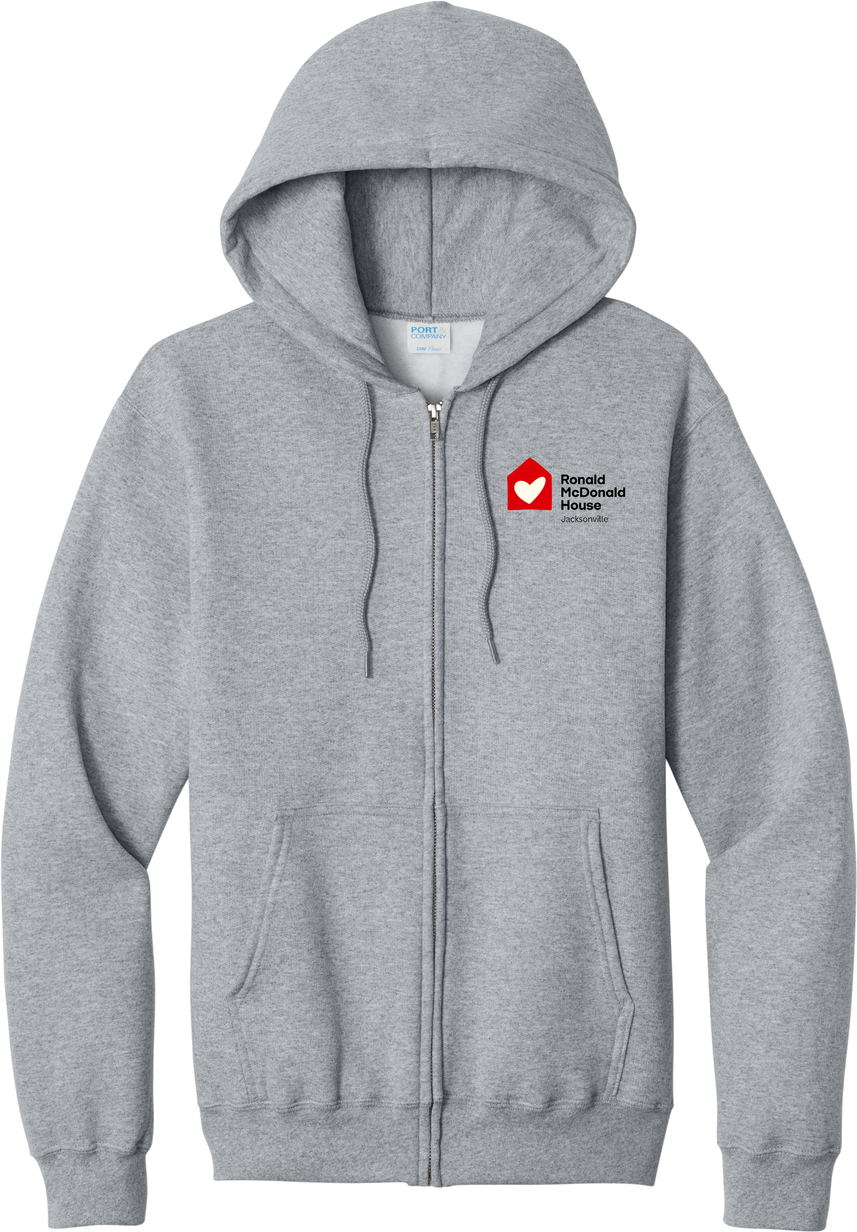 Ronald McDonald House Jacksonville - Port & Co® Core Fleece Full-Zip Hooded Sweatshirt