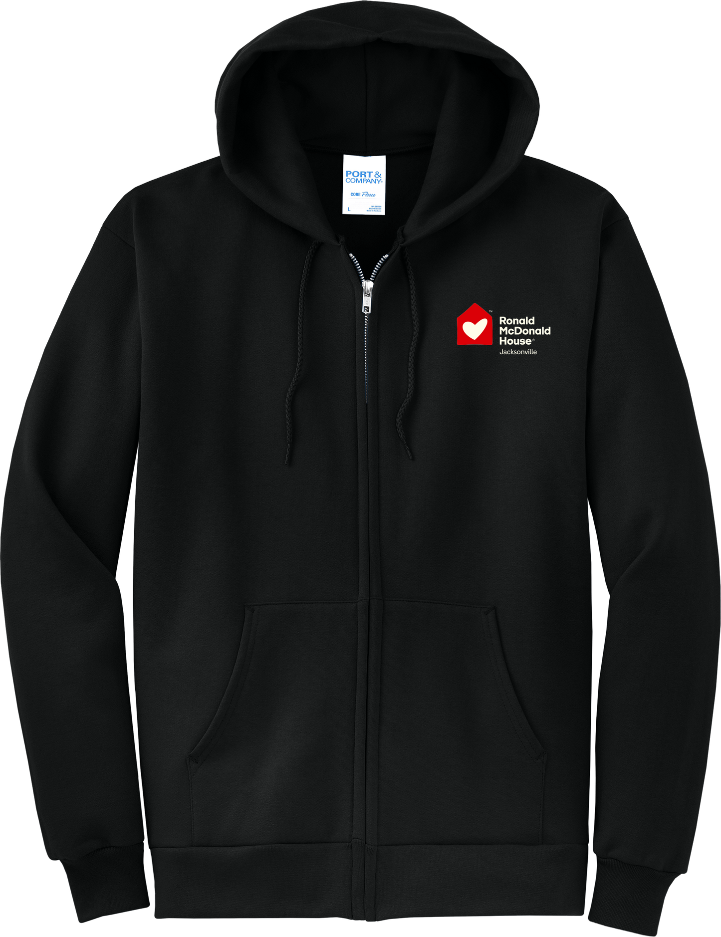 Ronald McDonald House Jacksonville - Port & Co® Core Fleece Full-Zip Hooded Sweatshirt