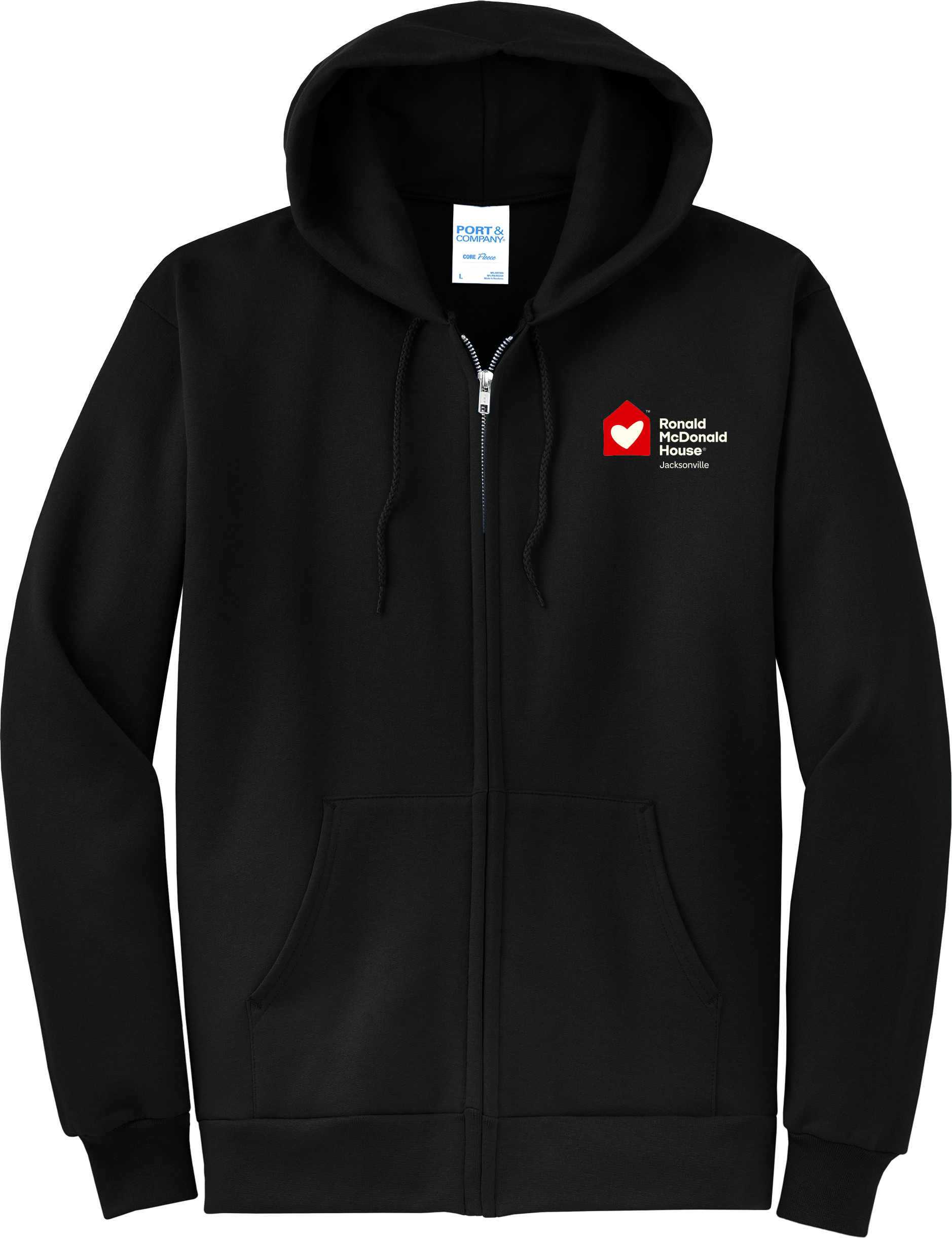Ronald McDonald House Jacksonville - Port & Co® Core Fleece Full-Zip Hooded Sweatshirt