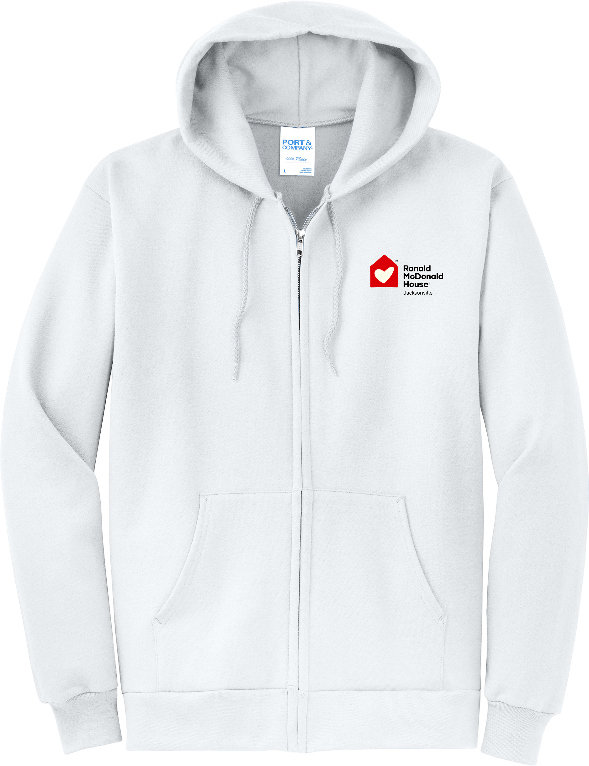 Ronald McDonald House Jacksonville - Port & Co® Core Fleece Full-Zip Hooded Sweatshirt