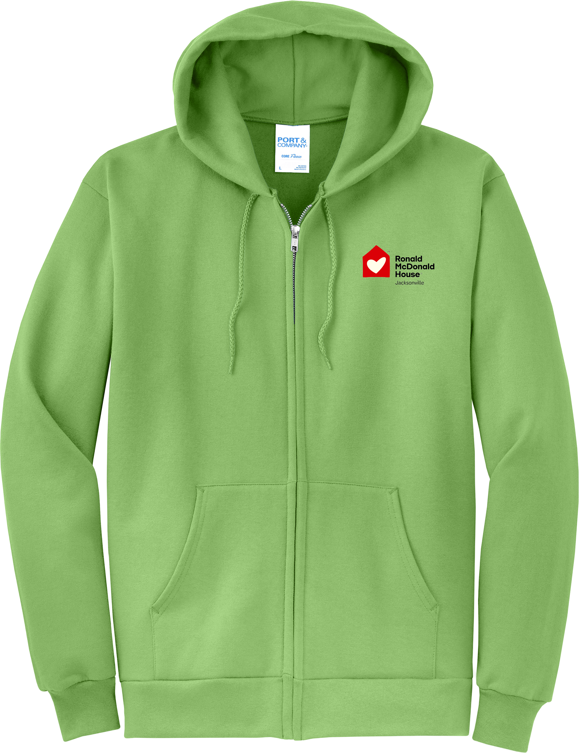 Ronald McDonald House Jacksonville - Port & Co® Core Fleece Full-Zip Hooded Sweatshirt