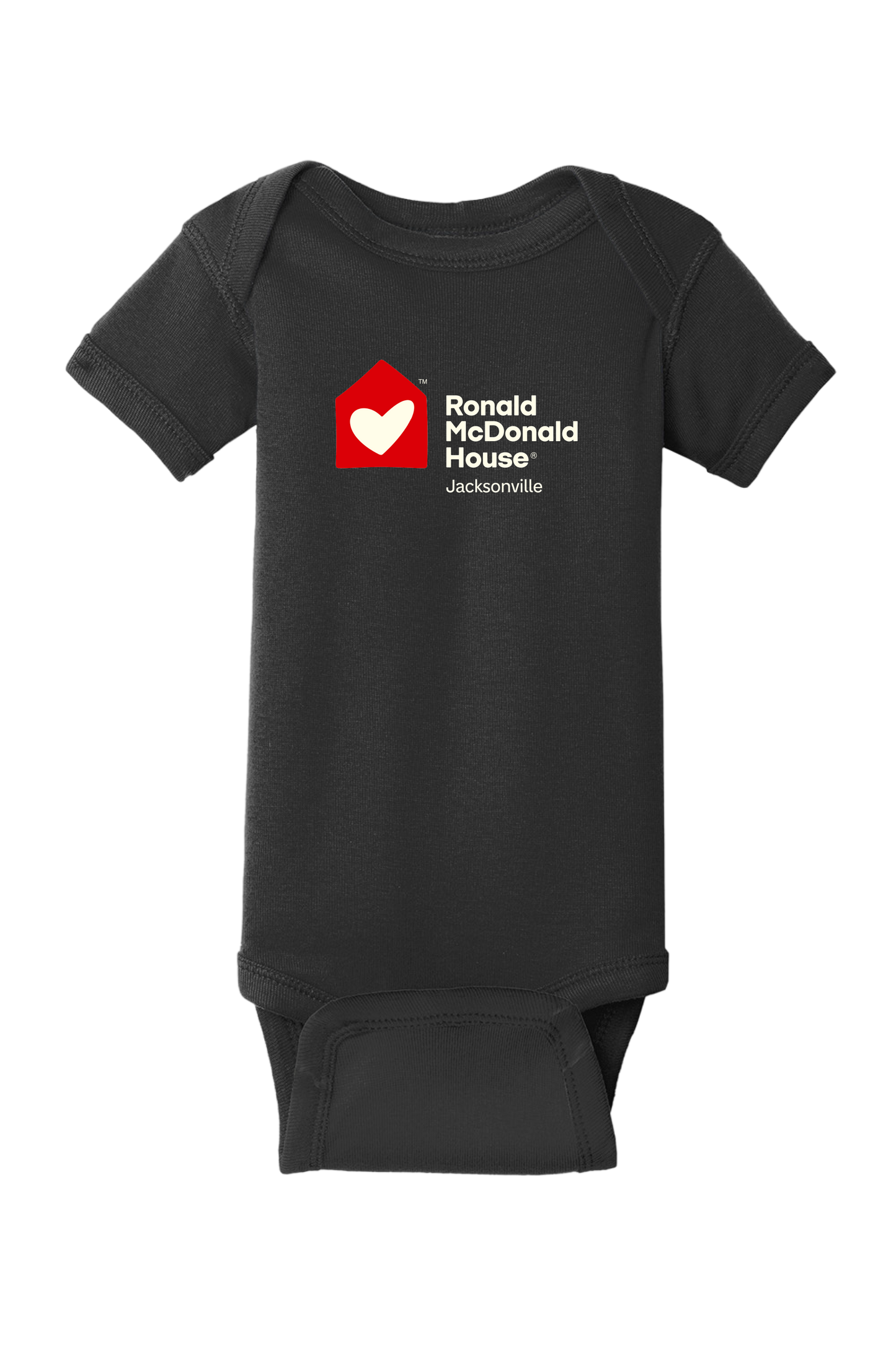 Ronald McDonald House Jacksonville - Rabbit Skins™ Infant Short Sleeve Baby Rib Bodysuit