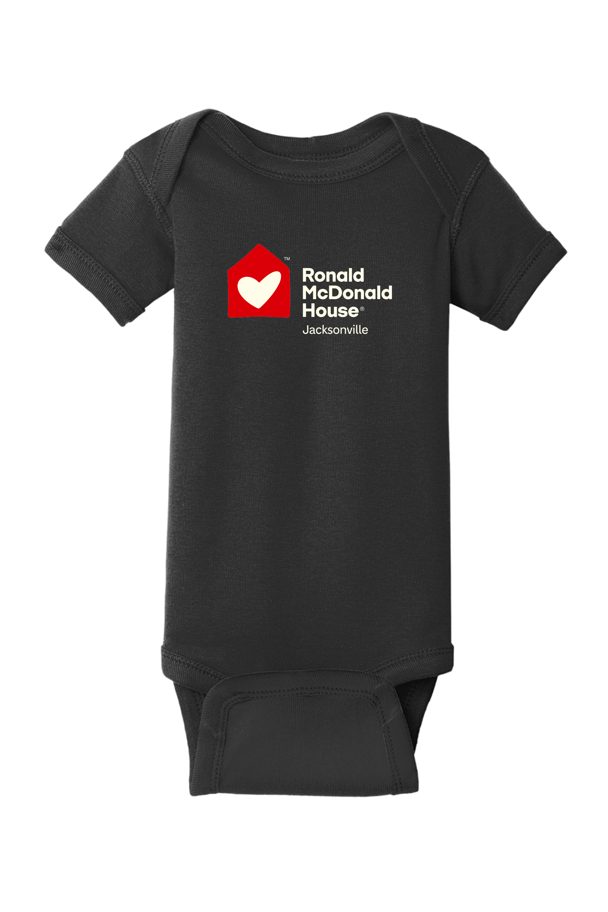 Ronald McDonald House Jacksonville - Rabbit Skins™ Infant Short Sleeve Baby Rib Bodysuit