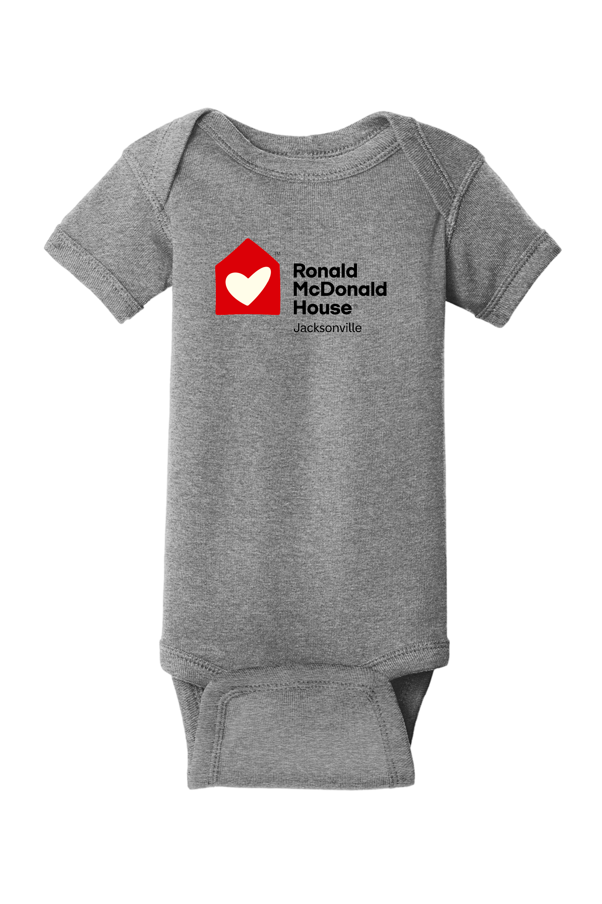 Ronald McDonald House Jacksonville - Rabbit Skins™ Infant Short Sleeve Baby Rib Bodysuit