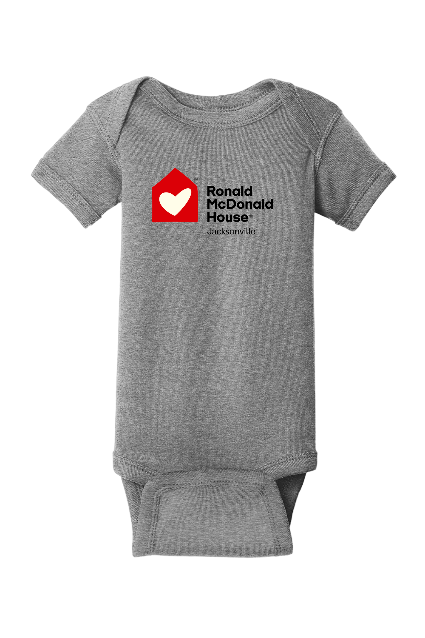Ronald McDonald House Jacksonville - Rabbit Skins™ Infant Short Sleeve Baby Rib Bodysuit