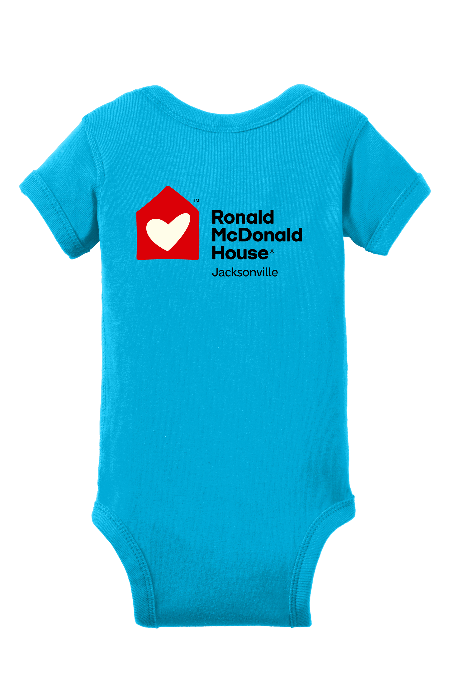 Ronald McDonald House Jacksonville - Rabbit Skins™ Infant Short Sleeve Baby Rib Bodysuit