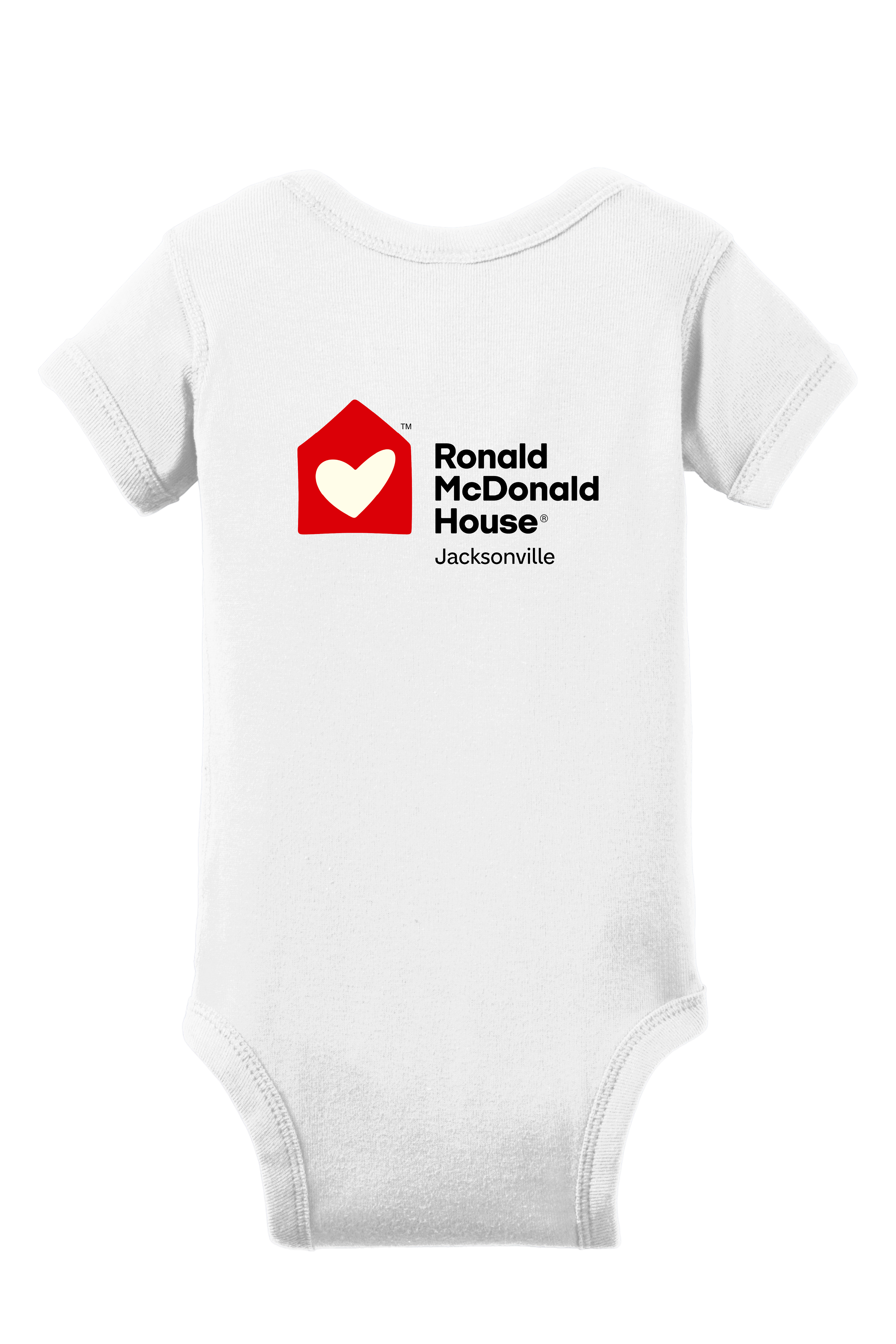 Ronald McDonald House Jacksonville - Rabbit Skins™ Infant Short Sleeve Baby Rib Bodysuit