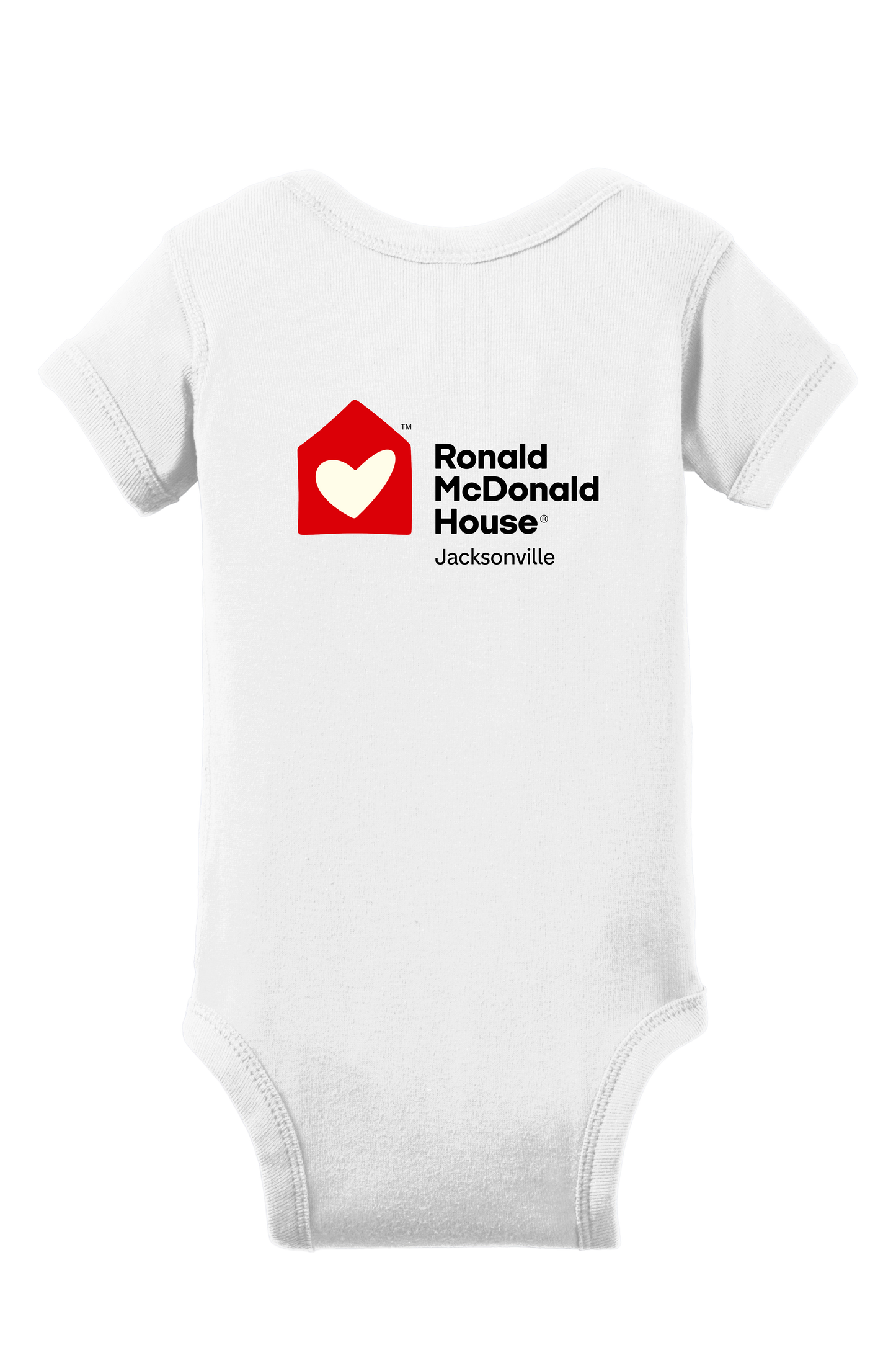 Ronald McDonald House Jacksonville - Rabbit Skins™ Infant Short Sleeve Baby Rib Bodysuit